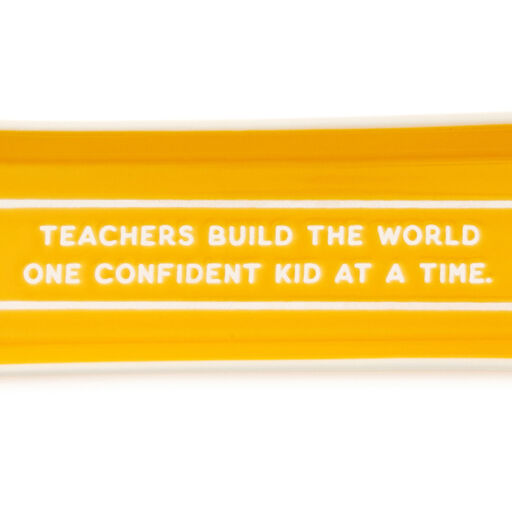 Teachers Yellow Pencil-Shaped Trinket Dish, 