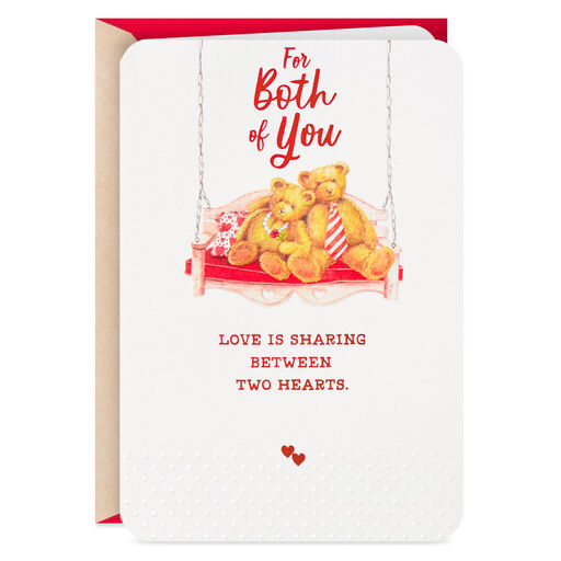 Teddy Bear Couple Valentine's Day Card for Both, 