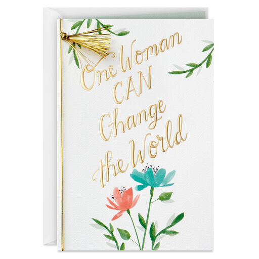 One Woman Can Change the World Graduation Card, 