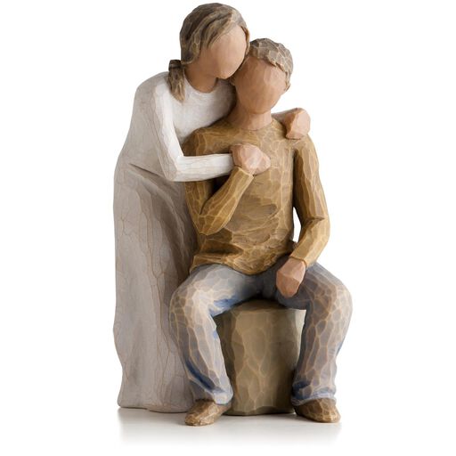 Willow Tree® You and Me Couple Love Figurine (darker hair and skin tone), 
