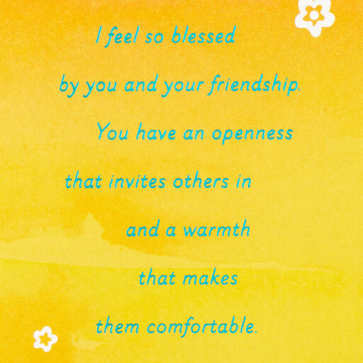 Blessed By Your Friendship Birthday Card, 